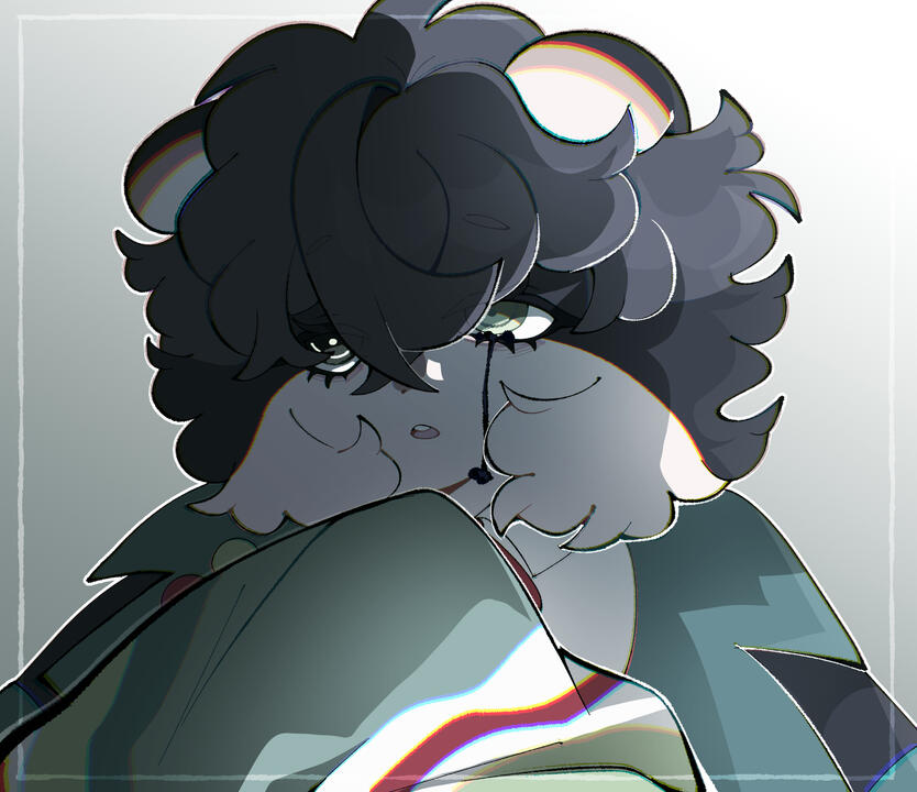 Eery | 6 x 6 in (2026) I drew this as an icon for a character, depicting her "eery" side Clip Studio Paint