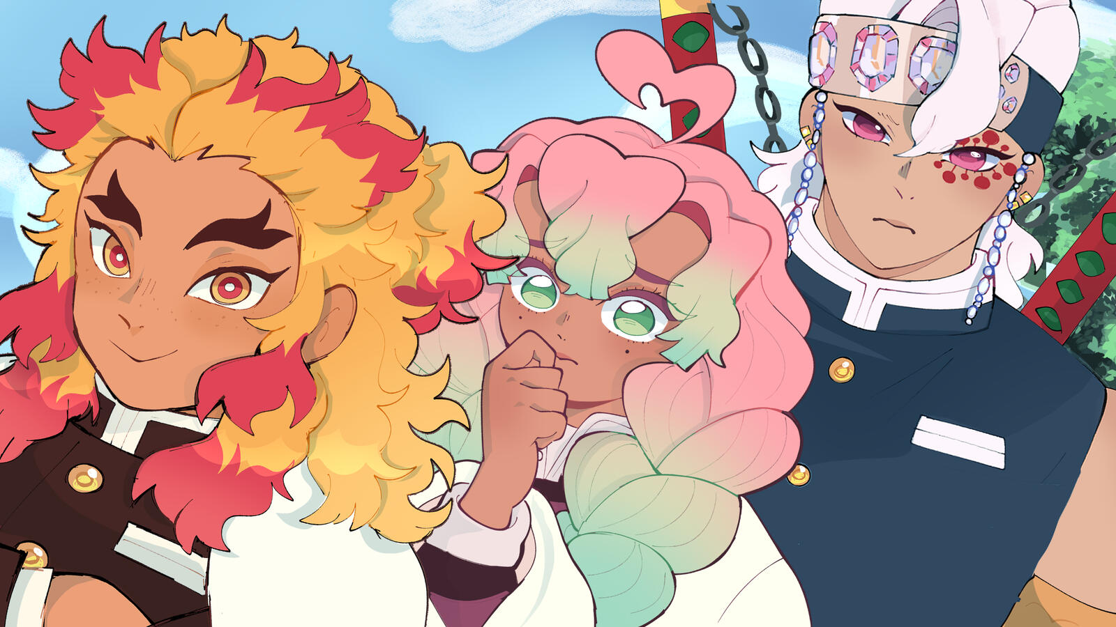 Extroverted Hashira | 10 x 6 in (2025) This is a still from one of my animated fan projects starring the cast from Demon Slayer Clip Studio Paint