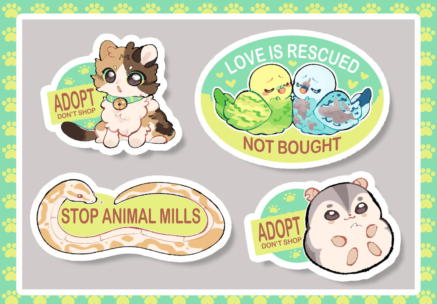 Stickers | 2 x 2 in each (2026) Clip Studio Paint, Adobe Photoshop